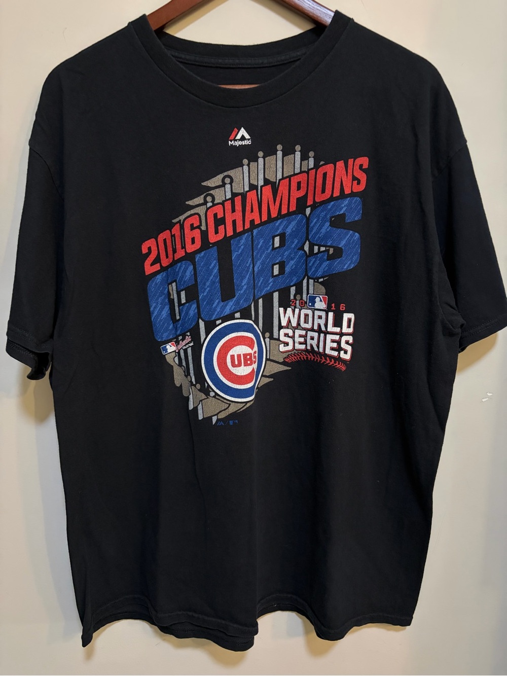 Chicago Cubs 2016 World Series Champions T-Shirt Majestic MLB Size XL